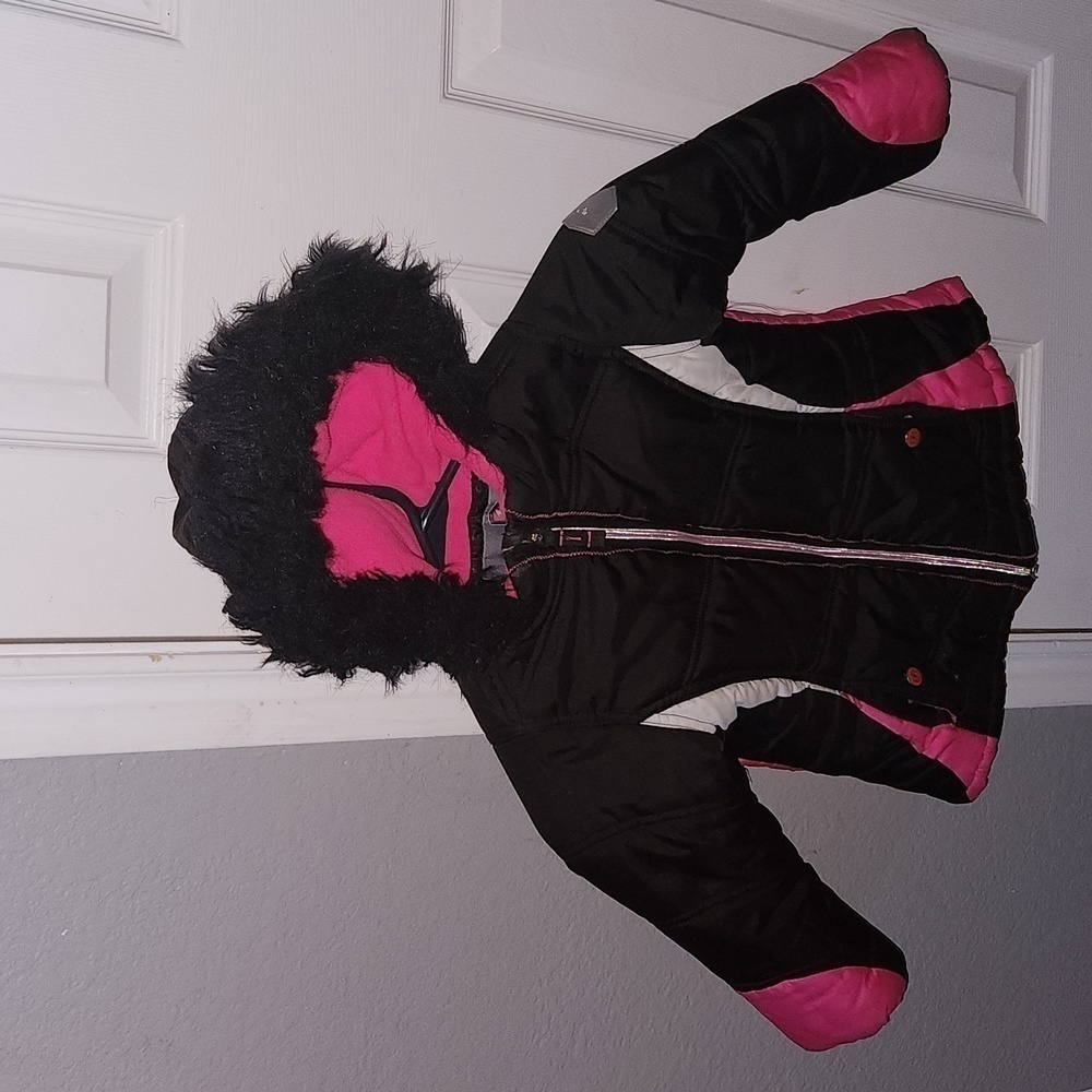 Protection System Weather Coat - Size  (5) Pink and Black with hood